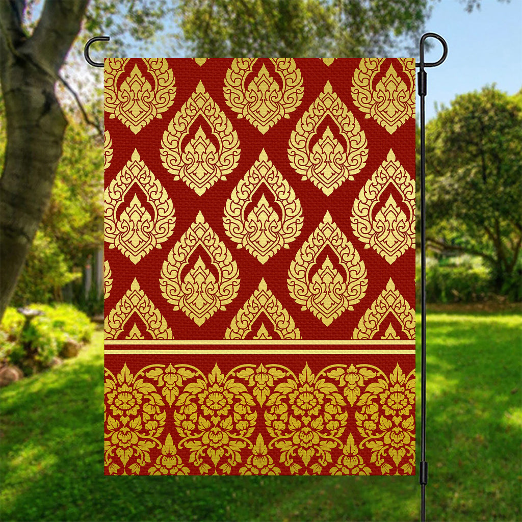 Traditional Thai Pattern Print Garden Flag