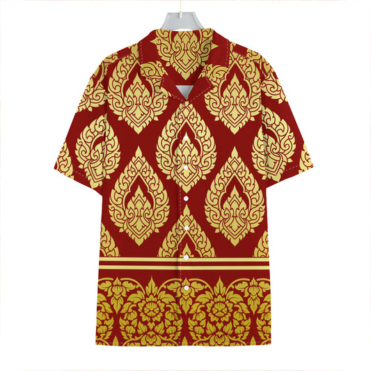 Traditional Thai Pattern Print Hawaiian Shirt