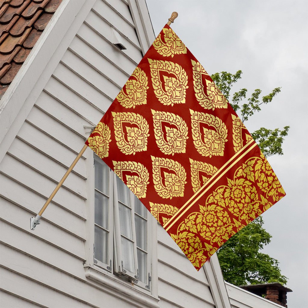 Traditional Thai Pattern Print House Flag