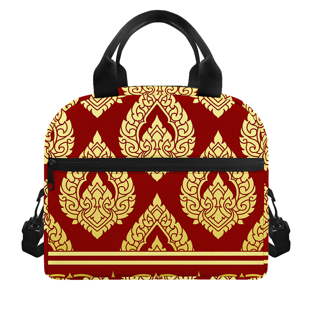 Traditional Thai Pattern Print Insulated Lunch Bag