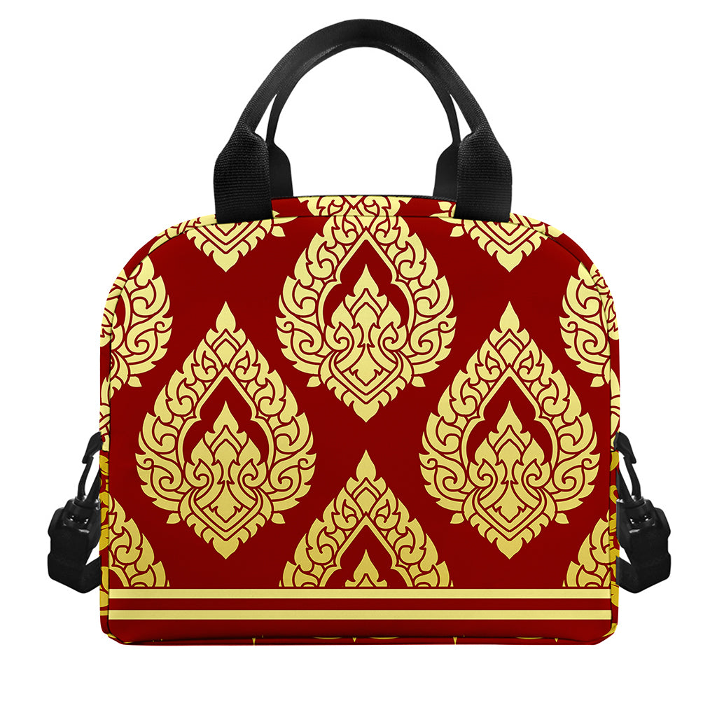 Traditional Thai Pattern Print Insulated Lunch Bag