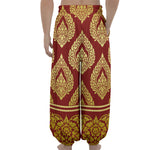 Traditional Thai Pattern Print Lantern Pants