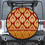 Traditional Thai Pattern Print Leather Spare Tire Cover
