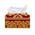 Traditional Thai Pattern Print Leather Tissue Box Cover