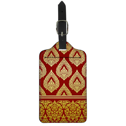 Traditional Thai Pattern Print Luggage Tag