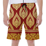 Traditional Thai Pattern Print Men's Beach Shorts