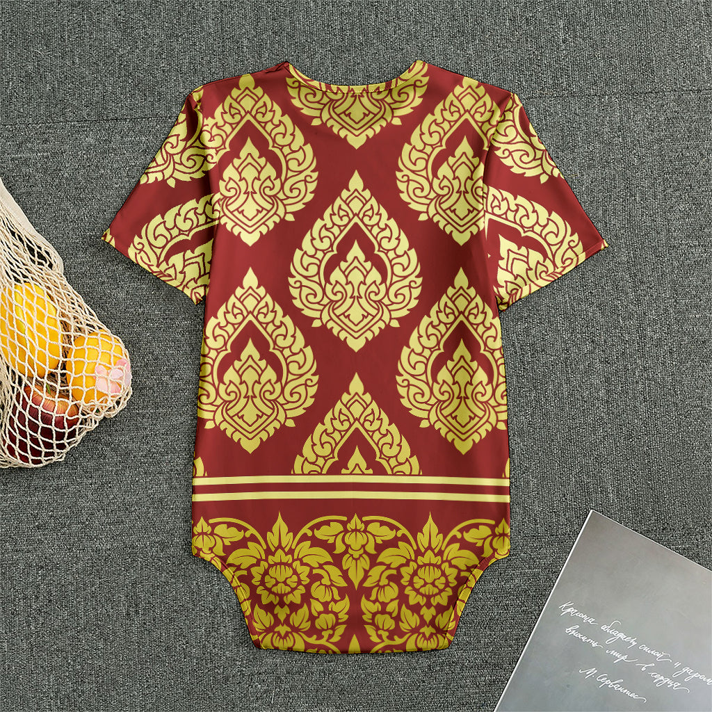 Traditional Thai Pattern Print Men's Bodysuit