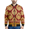 Traditional Thai Pattern Print Men's Bomber Jacket