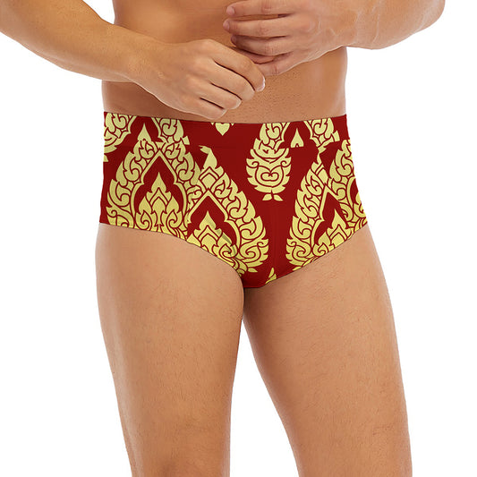 Traditional Thai Pattern Print Men's Briefs