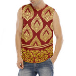 Traditional Thai Pattern Print Men's Fitness Tank Top