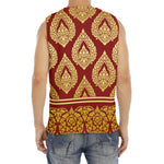 Traditional Thai Pattern Print Men's Fitness Tank Top