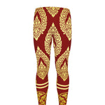 Traditional Thai Pattern Print Men's leggings