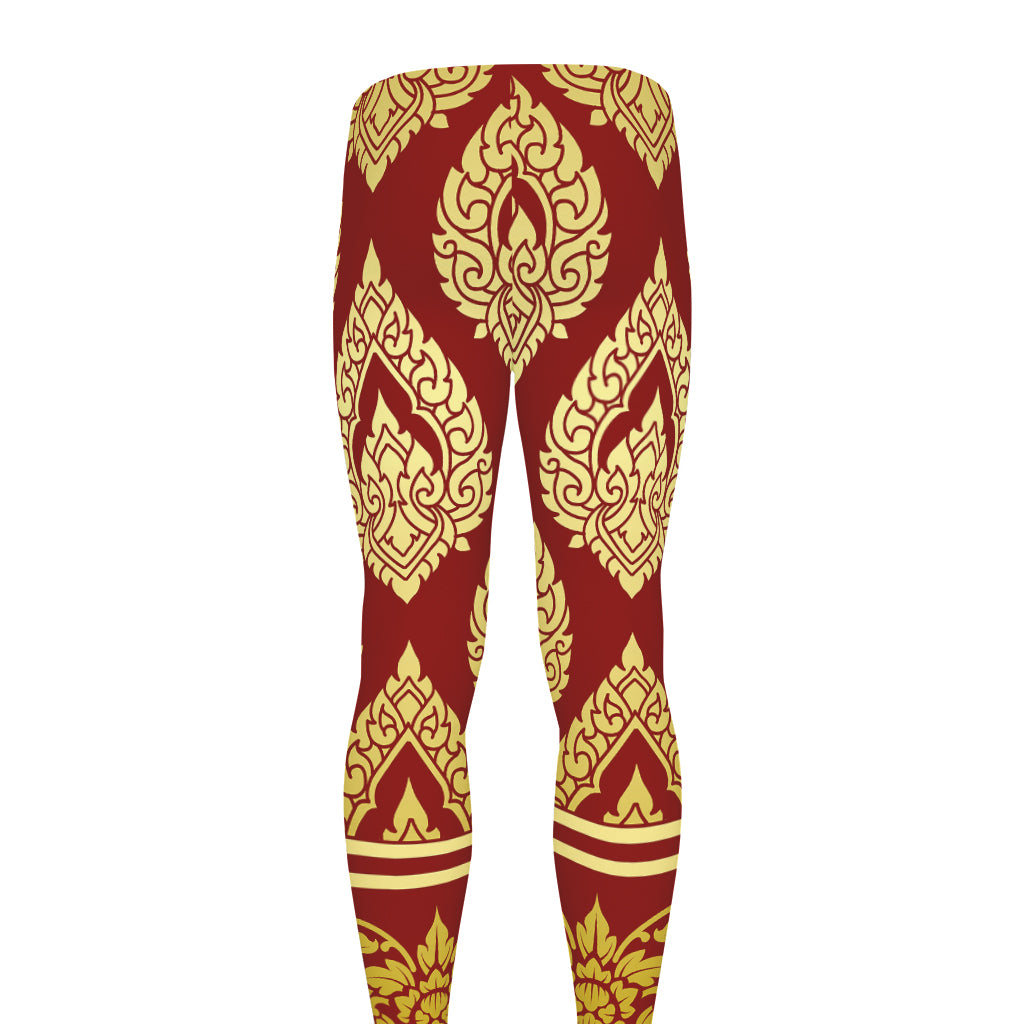 Traditional Thai Pattern Print Men's leggings