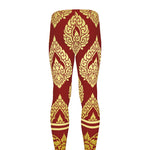 Traditional Thai Pattern Print Men's leggings