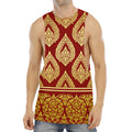 Traditional Thai Pattern Print Men's Muscle Tank Top