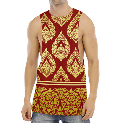 Traditional Thai Pattern Print Men's Muscle Tank Top