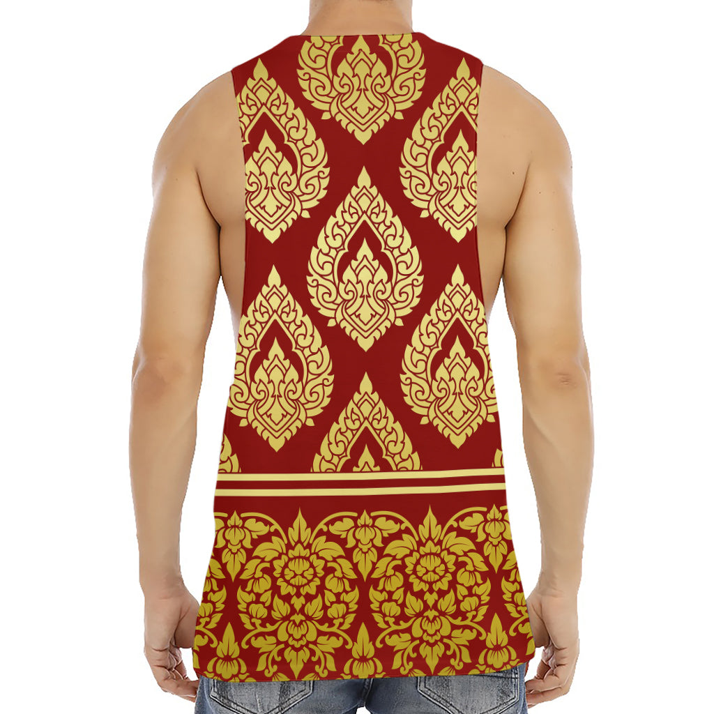 Traditional Thai Pattern Print Men's Muscle Tank Top