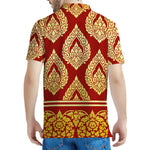 Traditional Thai Pattern Print Men's Polo Shirt
