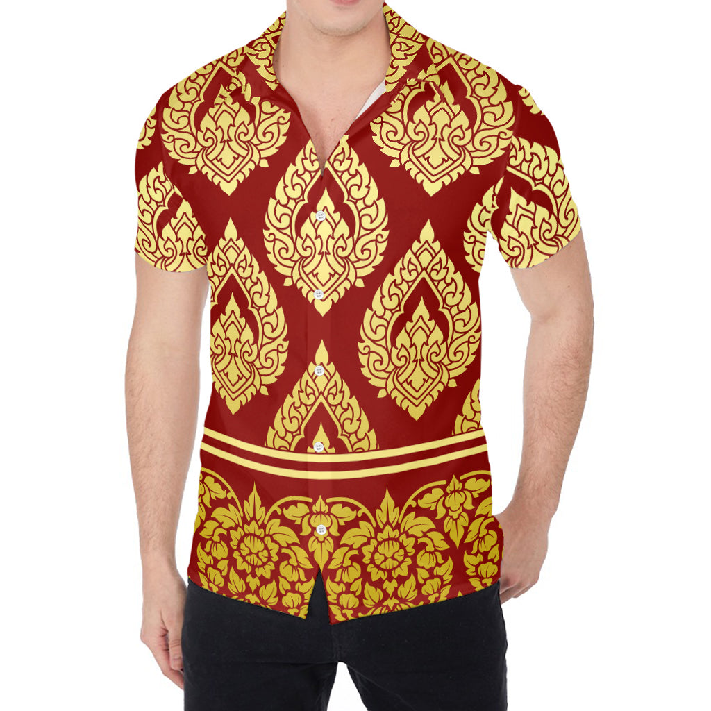 Traditional Thai Pattern Print Men's Shirt