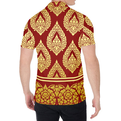 Traditional Thai Pattern Print Men's Shirt