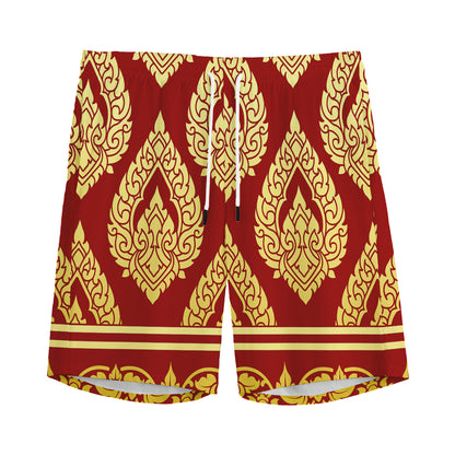Traditional Thai Pattern Print Men's Sports Shorts