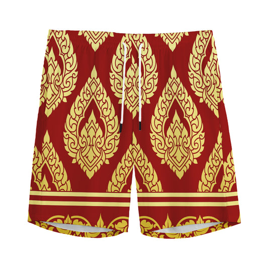 Traditional Thai Pattern Print Men's Sports Shorts