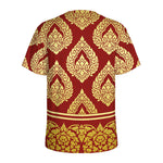 Traditional Thai Pattern Print Men's Sports T-Shirt