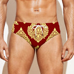 Traditional Thai Pattern Print Men's Swim Briefs