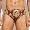 Traditional Thai Pattern Print Men's Swim Briefs