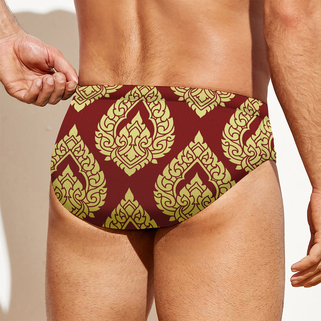 Traditional Thai Pattern Print Men's Swim Briefs