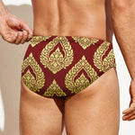 Traditional Thai Pattern Print Men's Swim Briefs