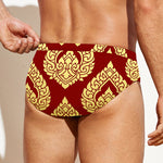 Traditional Thai Pattern Print Men's Swim Briefs