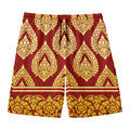 Traditional Thai Pattern Print Men's Swim Trunks