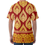 Traditional Thai Pattern Print Men's Velvet T-Shirt