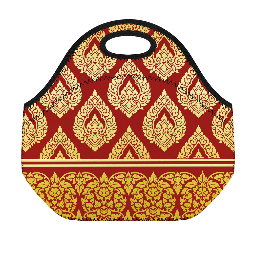 Traditional Thai Pattern Print Neoprene Lunch Bag
