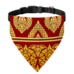 Traditional Thai Pattern Print Over The Collar Dog Bandana