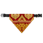 Traditional Thai Pattern Print Over The Collar Dog Bandana