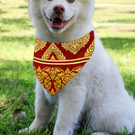Traditional Thai Pattern Print Over The Collar Dog Bandana