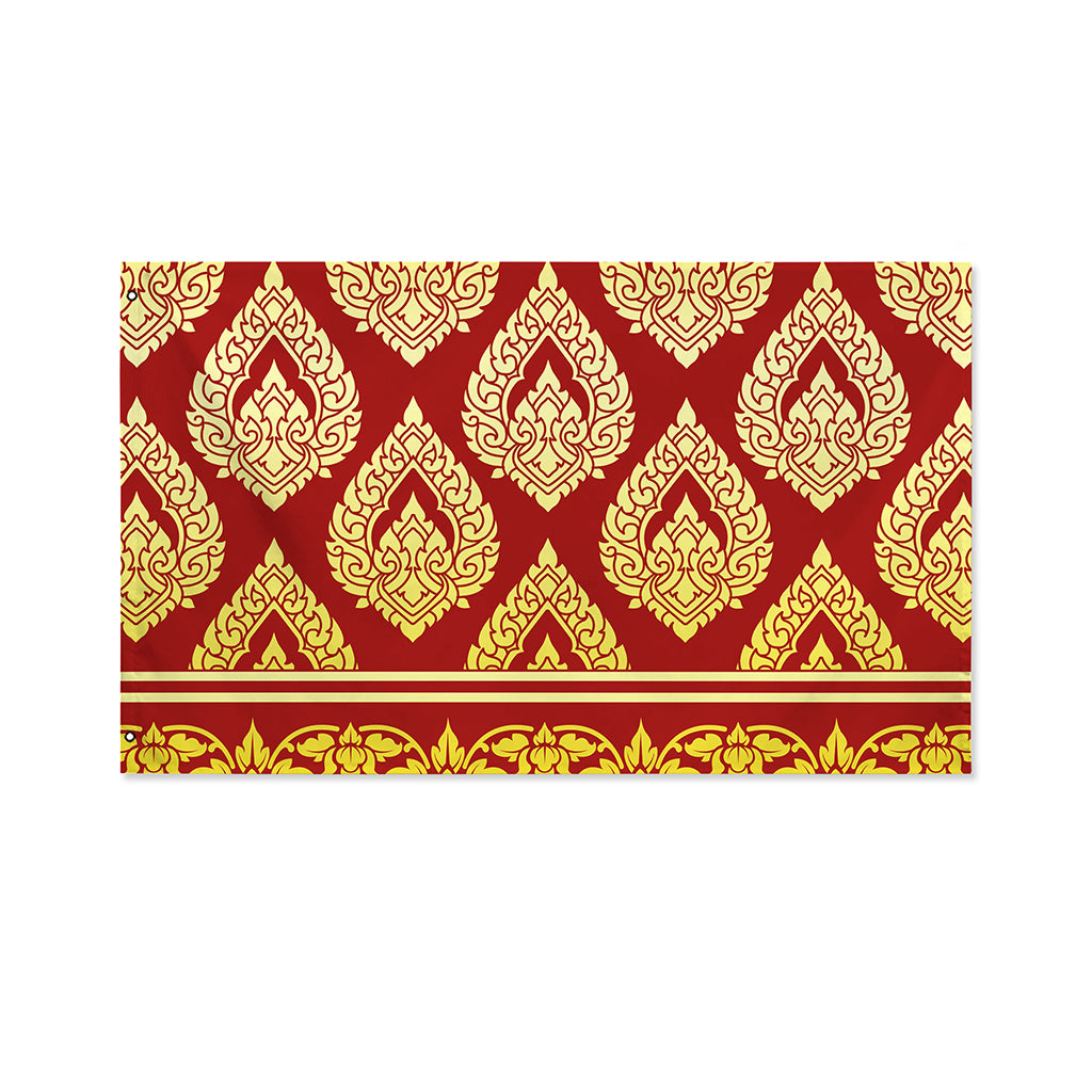Traditional Thai Pattern Print Polyester Flag