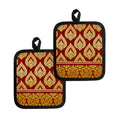 Traditional Thai Pattern Print Pot Holders