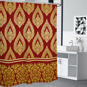 Traditional Thai Pattern Print Premium Shower Curtain