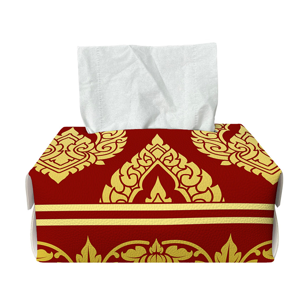 Traditional Thai Pattern Print Rectangle Tissue Box Cover