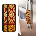 Traditional Thai Pattern Print Refrigerator Handle Covers