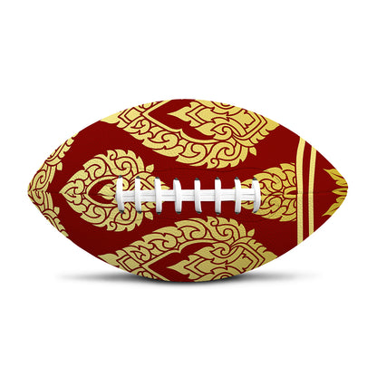 Traditional Thai Pattern Print Rugby Ball