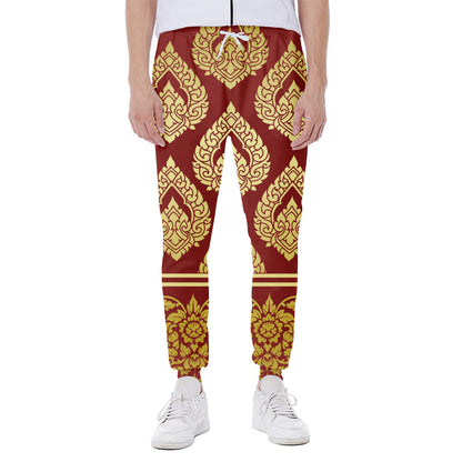 Traditional Thai Pattern Print Scuba Joggers