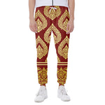 Traditional Thai Pattern Print Scuba Joggers
