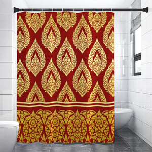 Traditional Thai Pattern Print Shower Curtain