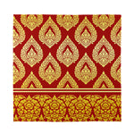 Traditional Thai Pattern Print Silk Bandana