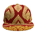 Traditional Thai Pattern Print Snapback Cap
