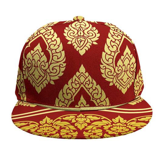 Traditional Thai Pattern Print Snapback Cap